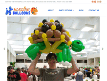 Tablet Screenshot of blazingballoons.com